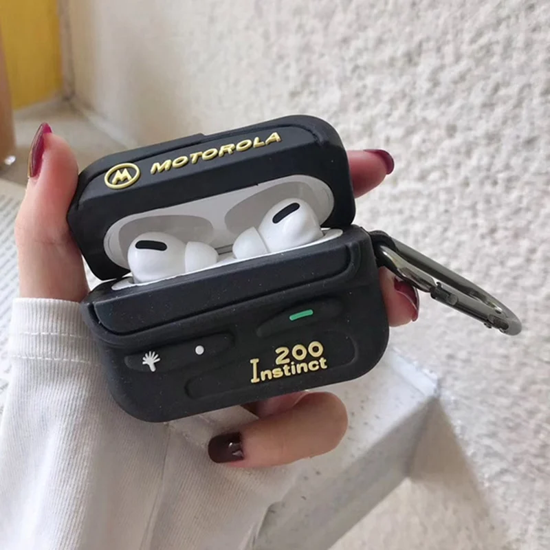 Ретро мода BB Bluetooth беспроводной силиконовый защитный чехол для Apple Airpods Pro Чехол для зарядки наушников