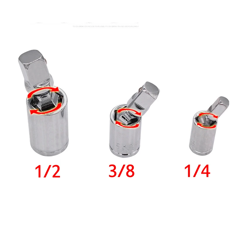 Universal Joint Set Ratchet Angle Extension Bar Socket 1/4" 3/8" 1/2" New Universal Joint Set Ratchet Angle Extension Bar Socket 1/4" 3/8" 1/2" New