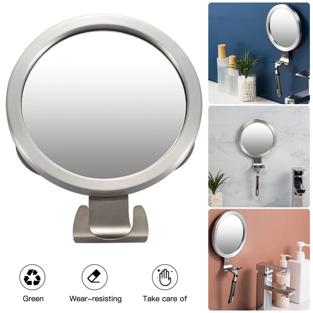 Ventosa potente Espejo de aluminio para baño con soporte para maquinilla de afeitar Espejo de ducha con soporte para maquinilla de afeitar Espejo de ducha sin niebla
