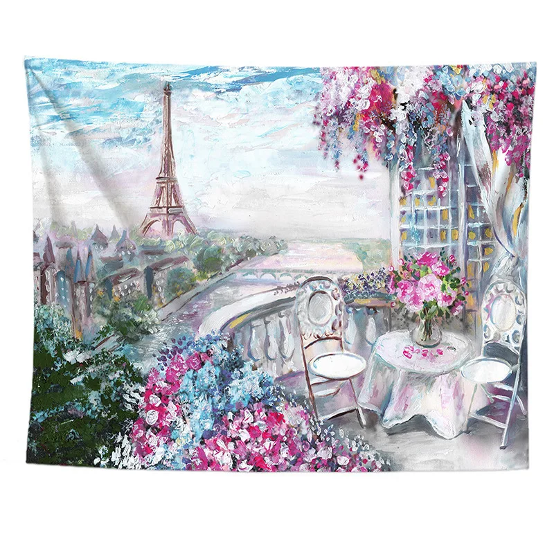 Trippy Tapestry Architectural Landscape Macrame Mandala Tapisserie Murale Tenture Mandala Tapisserie Murale Throw Beach Yoga Mat