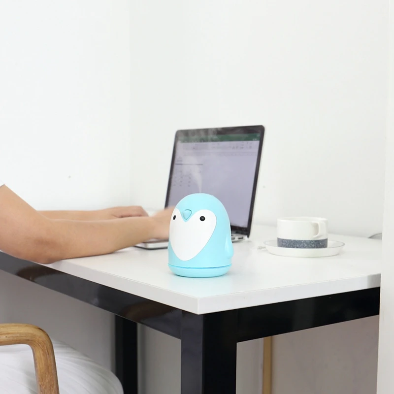 220Ml Home Car Purifier Atomizer Water Droplets Aroma Diffuser USB Mini Air Humidifier with LED Night Light Fan