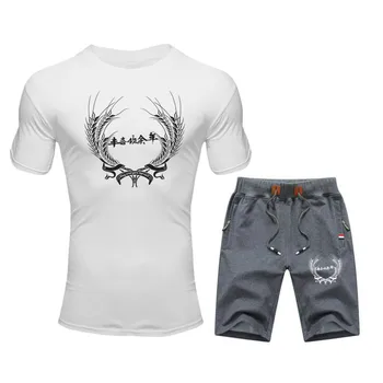 

Sports suit men 2020 summer new men's fitness sports running clothes, casual short sleeve suits, quick-drying breathable men's