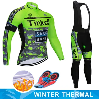 2019 Saxo bank Tinkoff invierno tÃ©rmico polar Ciclismo Jersey Ropa Ciclismo MTB...