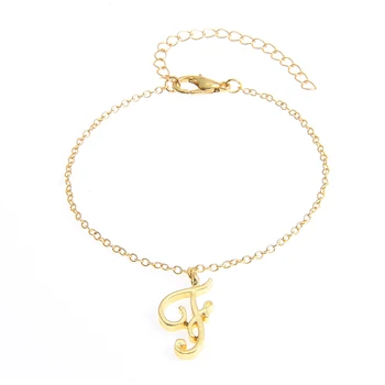 

Unique Monogram F Letter Charm Bracelet Gift for Mothers F Name Letter Charm Bracelet Jewelry Accessory