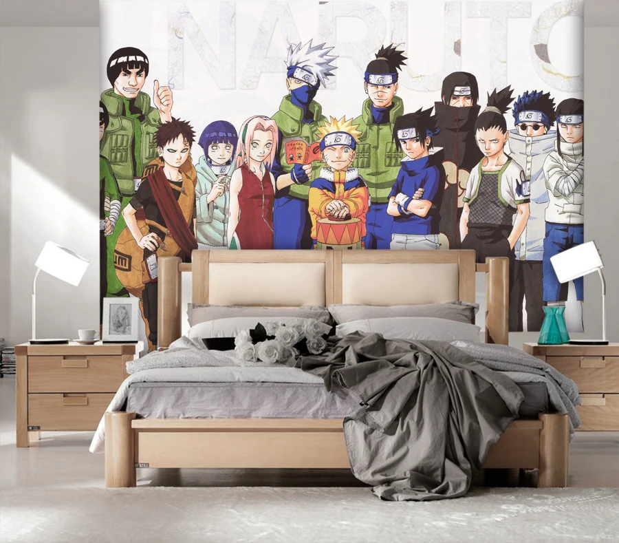 Японское аниме 3D настенная роспись Наруто обои дети мальчики спальня ТВ фон