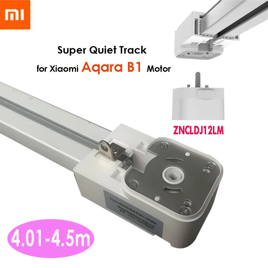 

4.01-4.5M Xiaomi Super Silent Electric Curtain Rails for Mijia Aqara B1 Motor,Mi Home App Control,Ceiling Install,Double Open
