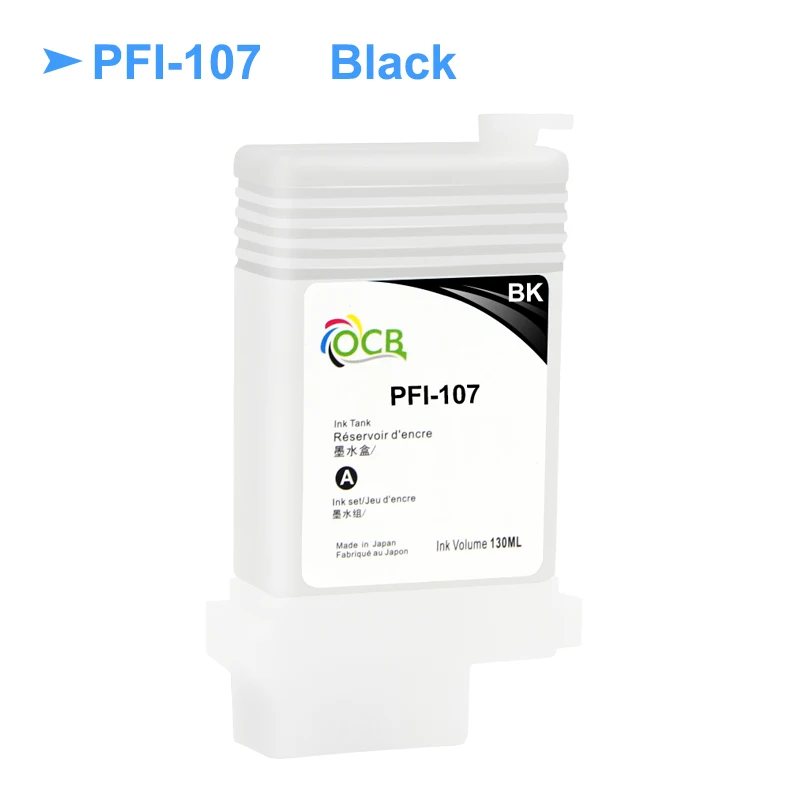 PFI 107 PFI107 многоразовый чернильный картридж без чипов для принтера Canon iPF670 iPF680 iPF685