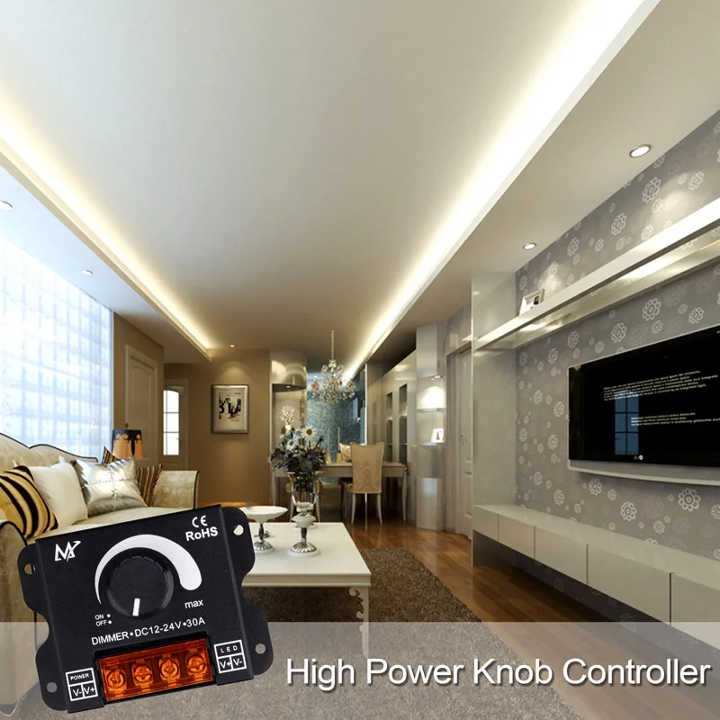 LED Dimmer Switch DC12V-24V 30A Max Voltage Regulator Adjustable Controller led strip controller led dimmer switch led dimmer controller smart dimmer switch led strip switch For LED Strip Tape Lamp Lighting Dimmers