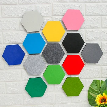 

1PC colorful Self-Adhesive Hexagon/round Felt Letter Note Board Message Planner Schedule Board Photo Display Home Wall Decor