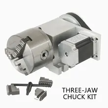 

CNC Engraving machine fourth axis A shaft rotating shaft dividing head 100mm three and four jaw chuck K11-100 K12-100