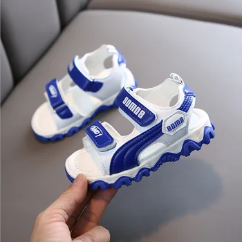 

2020 Kids Shoes 1 Pair Casual Children Kids Shoes Baby Boy Closed Toe Summer Beach Sandals Flat Breathable Beach Slip-On Shoes