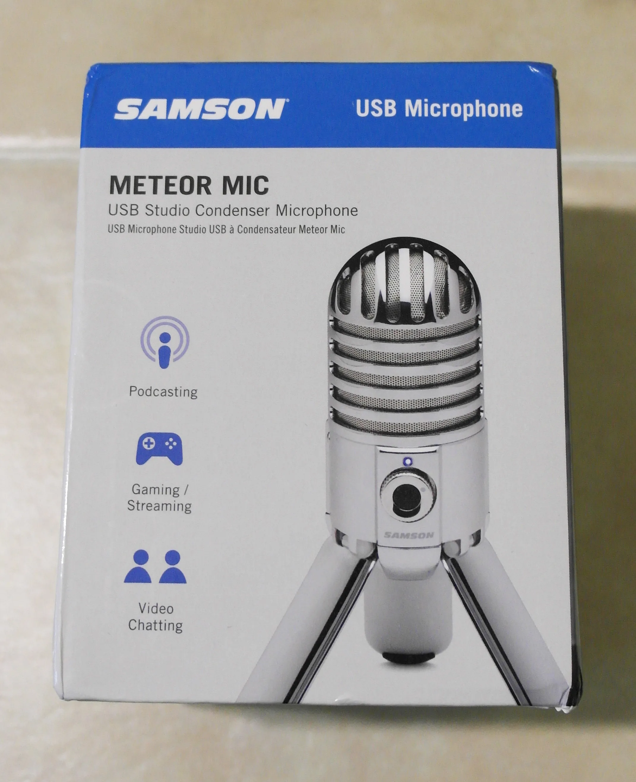 Samson Meteor Mic записывающий конденсаторный микрофон складывающаяся Задняя ножка с usb-кабелем сумка для переноски компьютера конференц-микрофон - Цвет: With packaging