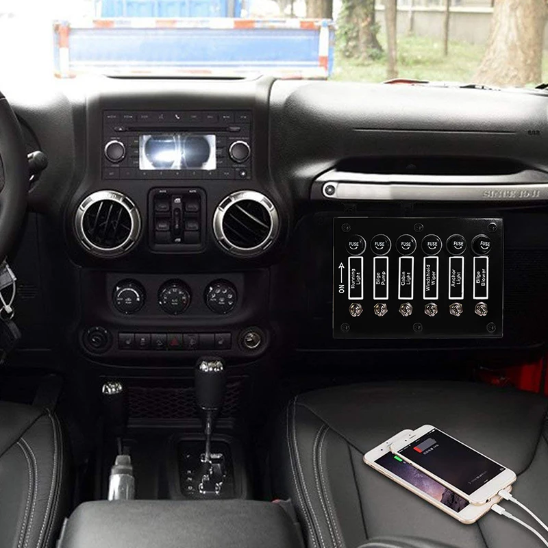 IZTOSS 12 V/24 V 6P бакелит тумблер панель с предохранителями переключатели для RV лодка морской автомобиль аксессуары
