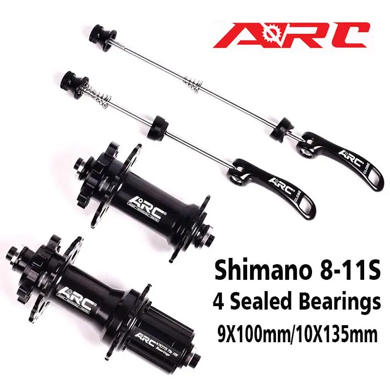 

Bicycle Hubs ARC Sealed Bearing MTB Mountain Bike Hub Quick Release set Bike hub 32 28 36Holes Disc Brake QR 4 Bearings 4 Pawls