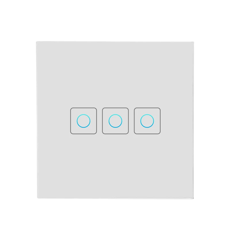 

EU/UK Standard Touch Switch 1/2/3 Gang Smart Switch 220V Crystal Glass Panel Light Switches, Wall Touch Switch Wall Light Switch