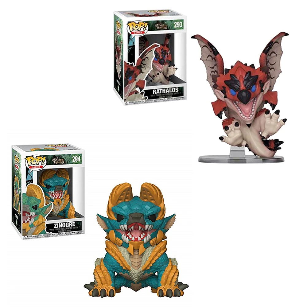 

FUNKO POP New Arrival Monster Hunter RATHALOS 293# ZINOGRE 294# Action Figures Model Doll Toys Children Christmas Birthday Gifts