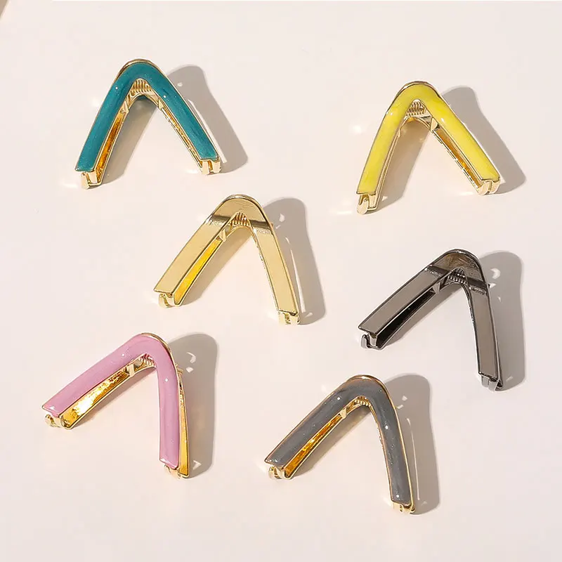 

Alloy Hair Clip Triangle Barrettes Geometric Hairpin Candy Color Hair Styling Tools Head Accessories Metal Bobby Pins Women Girl