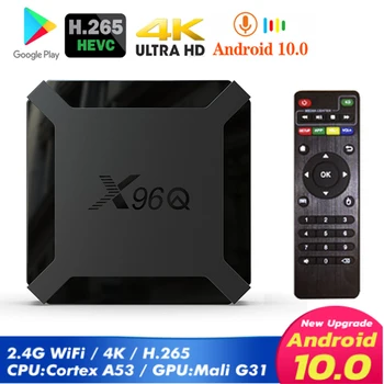 

2+16GB Smart TV BOX Android 10.0 X96Q Allwinner H313 QuadCore Media Player Set Top Box Pk H96max X96air Hk1max Set Top Box