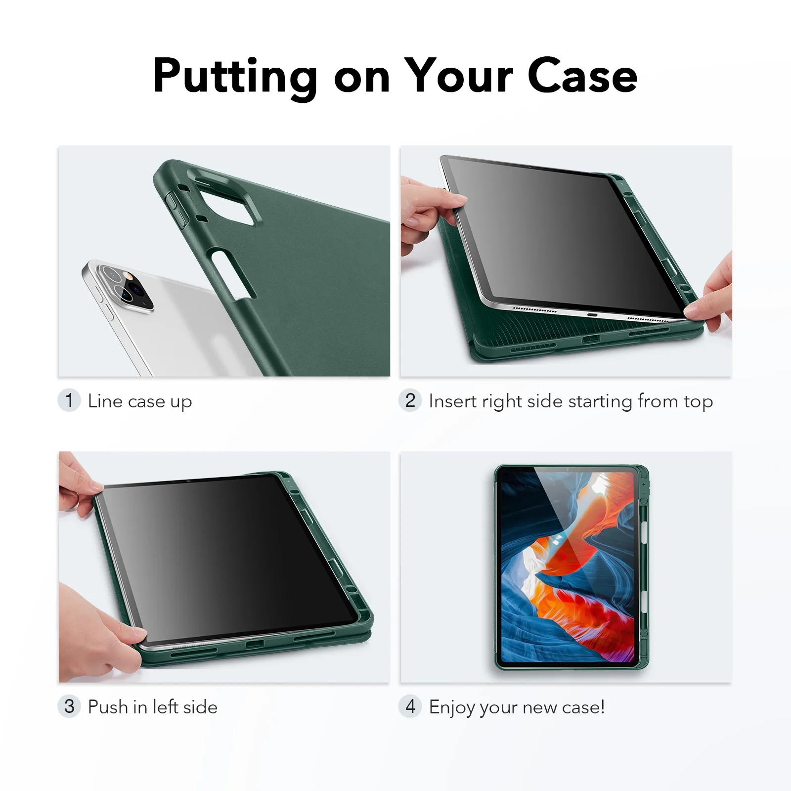 ESR for iPad Pro 11 Case 2021 Pencil Cases for iPad Air 5 4 iPad 9 8 7 Pro 12.9 Smart Cover for iPad Pro 2021 Pencil Case 2022