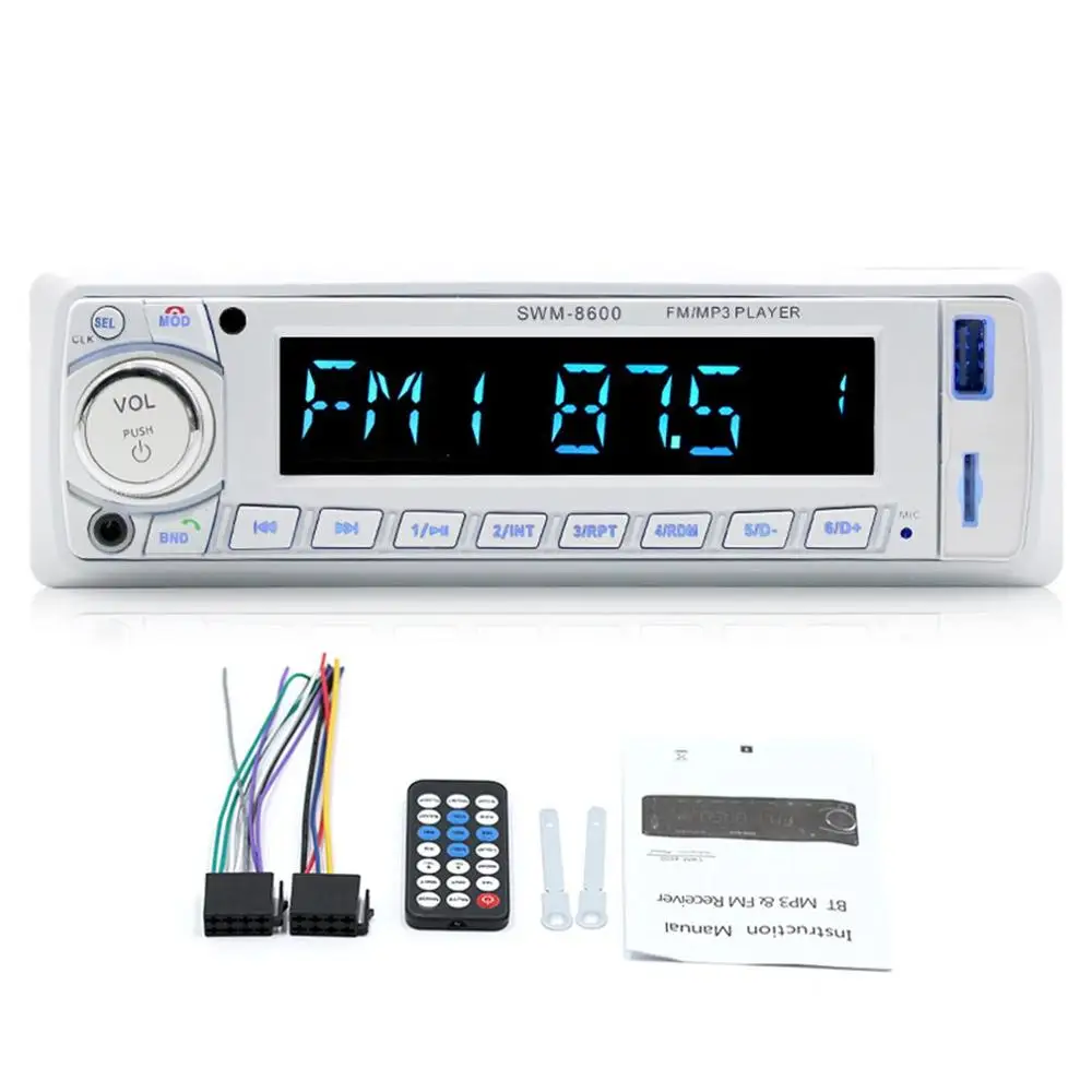 Автомобильный радиоприемник 1 din в-тире FM/SD карты/USB/MP3 мультимедийный плеер Дистанционное Управление 12 V 4-канальный Выход автомобильный радиоприемник