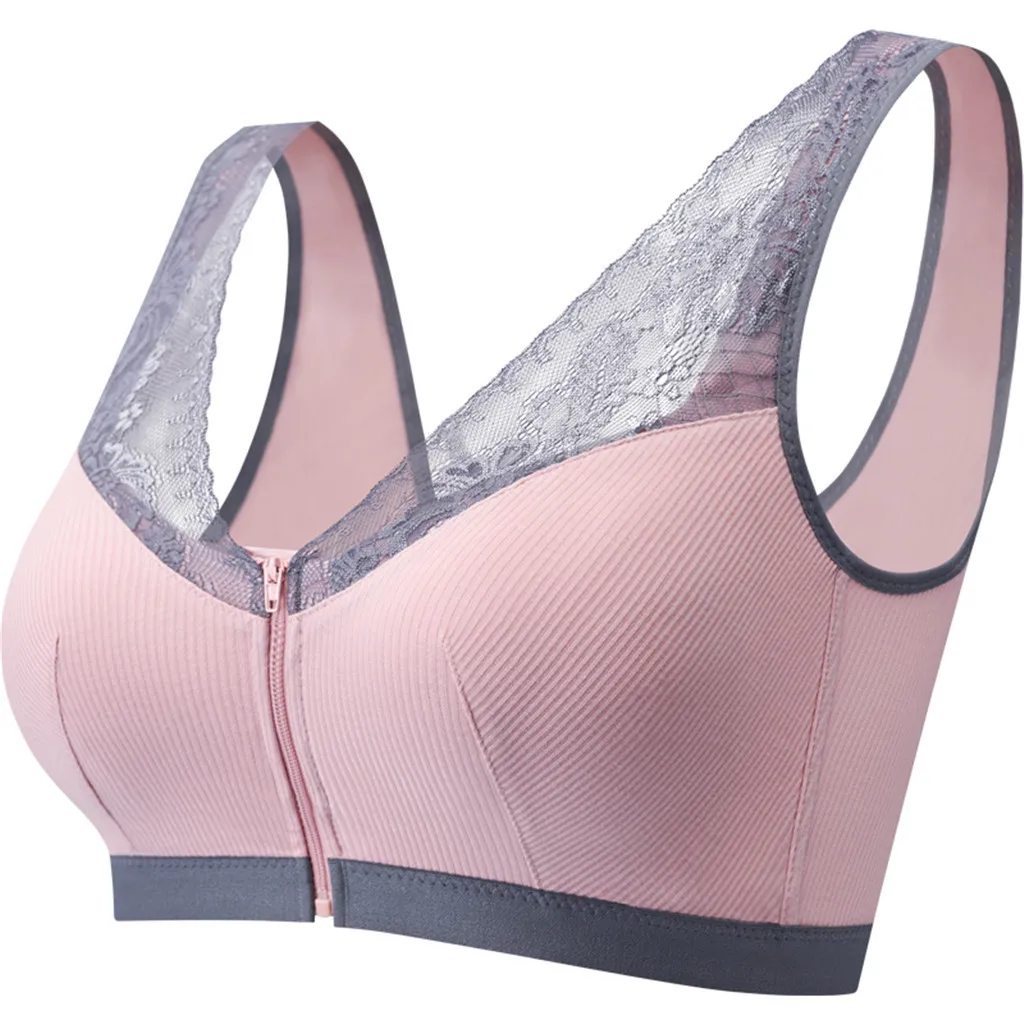 front zipper zero-pressure womens adjustable push