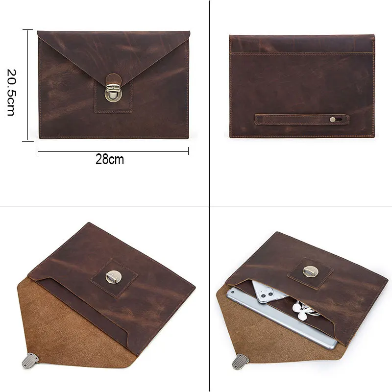Роскошный Ретро чехол из коровьей кожи для ipad 10 5/10 2 inchTablet Sleeve Pouch Notebook Case Bag|Чехлы