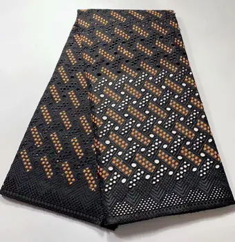 

Black lace fabric soft swiss voile lace in switzerland high quality 100%cotton dubai fabric african ankara fabric 5yards/lot