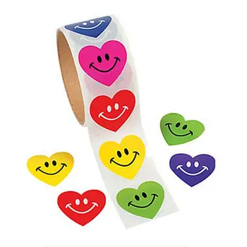 

100 Pcs / Roll Sealing Sticker Labels Loving Smiley Gifts Stickers Baking Paper
