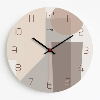 

Minimalist Nordic Wall Clocks Silent Wooden Modern Unique Wall Clock Creative Living Room Orologio Parete Home Decor AC50ZB