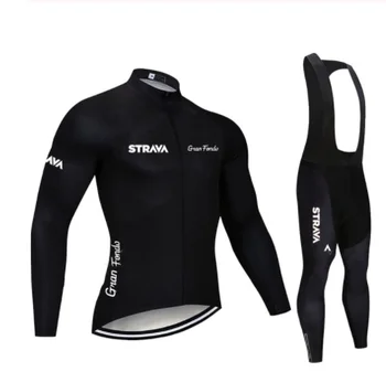 

2020 STRAVA Spring Breathable Cycling Jersey Set MTB Bicycle Clothing Maillot Cycling Clothing Long Sleeve Cycling Clothing Set