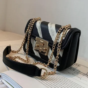 

Contrast color Square Crossbody bag 2020 Fashion New Quality PU Leather Women's Designer Handbag Chain Shoulder Messenger Bag