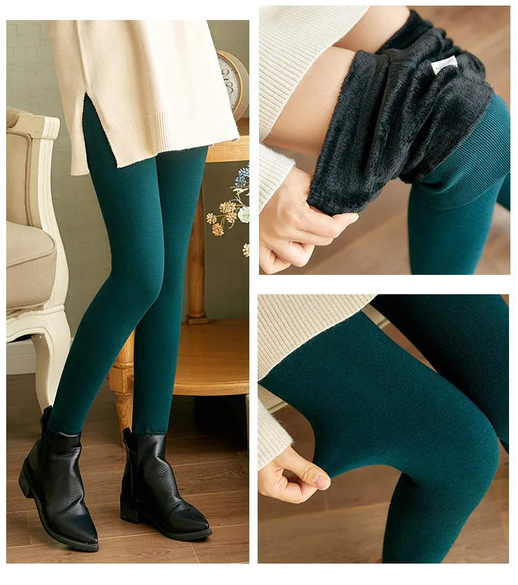 Горячая новинка Модные женские осенние и зимние эластичные и качественные плотные бархатные штаны теплые леггинсы