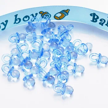 

50pcs Mini Plastic Pacifiers Nipple Acrylic Baby Shower Favor Pacifier Girl Boy Decor Birthday Party Gift Baby Pacifier Clips