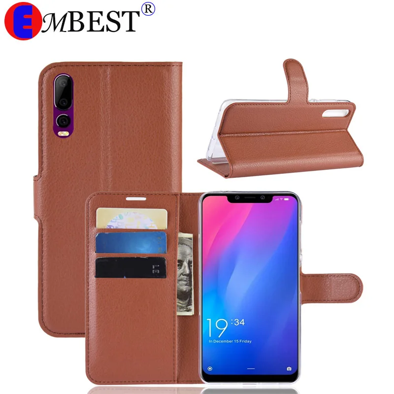EMBEST для Elephone A5/A5 LITE роскошный кожаный кошелек чехол телефона с отделениями карт и