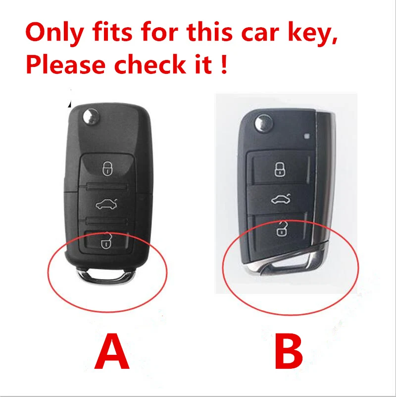 Чехол для ключей автомобиля из цинкового сплава для Volkswagen VW Golf Bora Jetta Polo GOLF Passat Skoda Superb Octavia A5Fabia SEAT Ibiza Leon