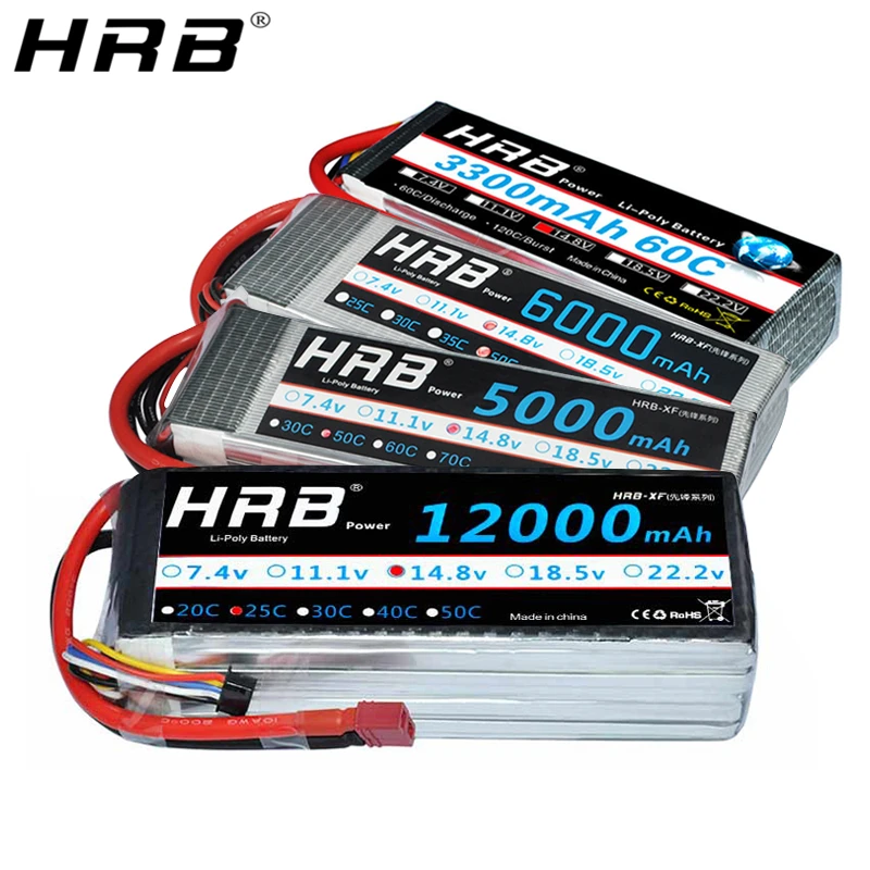 Connecteurs XT60 de la batterie drone 14.8V Lipo 2200mAh 30C en gros plan.