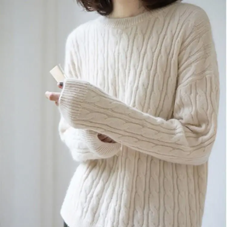 

Female Effects Color Women's Shirts Used Women's O -neck With Long Mouths Loose Trui Retrieved Winter Simple Casual Jumper Tops