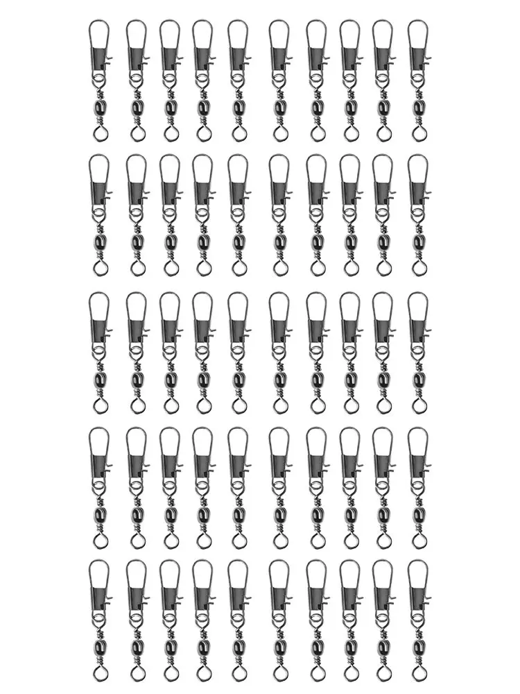 50 шт. рыболовный Соединитель с застежкой "булавка" подшипник поворотный из нержавеющей стали с защелкой типа B снасть для приманки на рыболовецкий крючок аксессуары