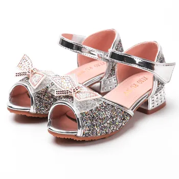 

Infant Girls Sandals Casual Princess Shoes Kids Baby Girls Pearl Crystal Bling Bowknot Single Princess Shoes Sandals Kids #12.6