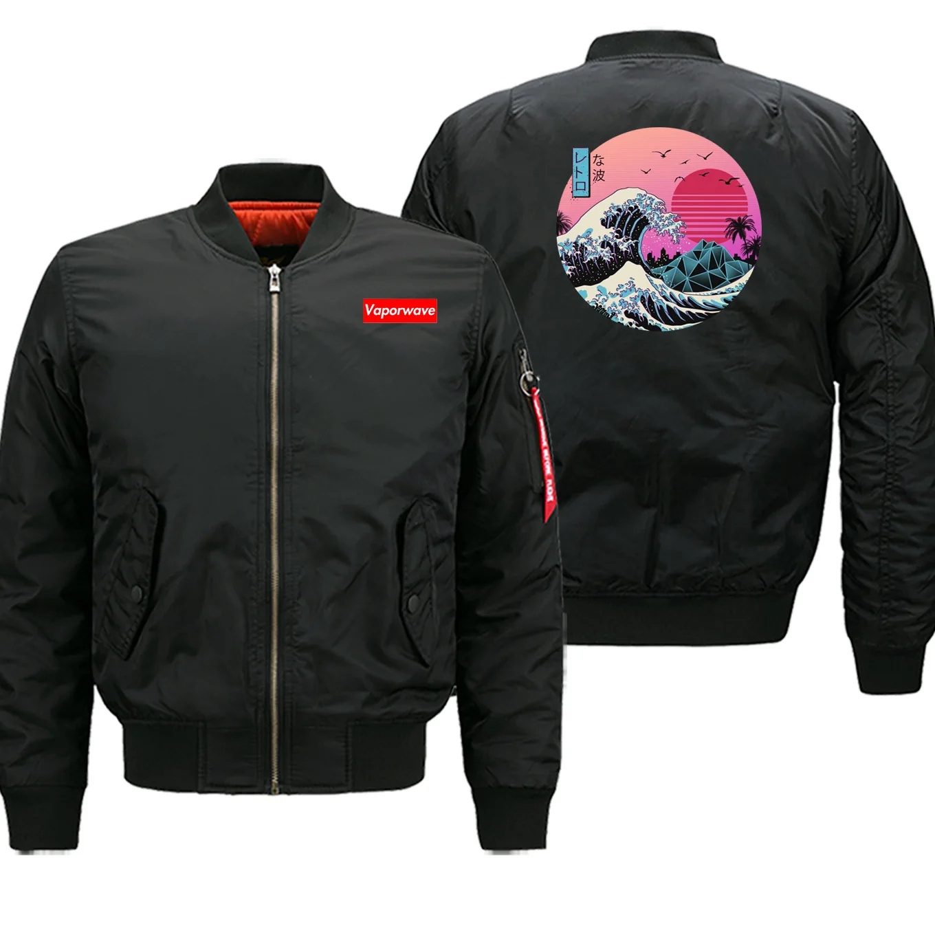 Winter Hot Sale Coat Thick Men Jackets Vaporwave Dragon Ball Streetwear Bomber Military Casual Jacket Motorcycle Warm Clothing - Цвет: black6