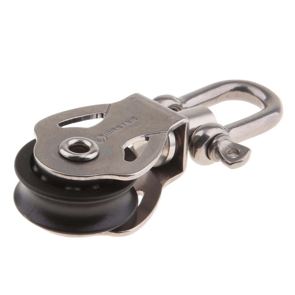Swivel 22mm Single Pulley Bearing Block for Marine Wire Rope Sailing Boat