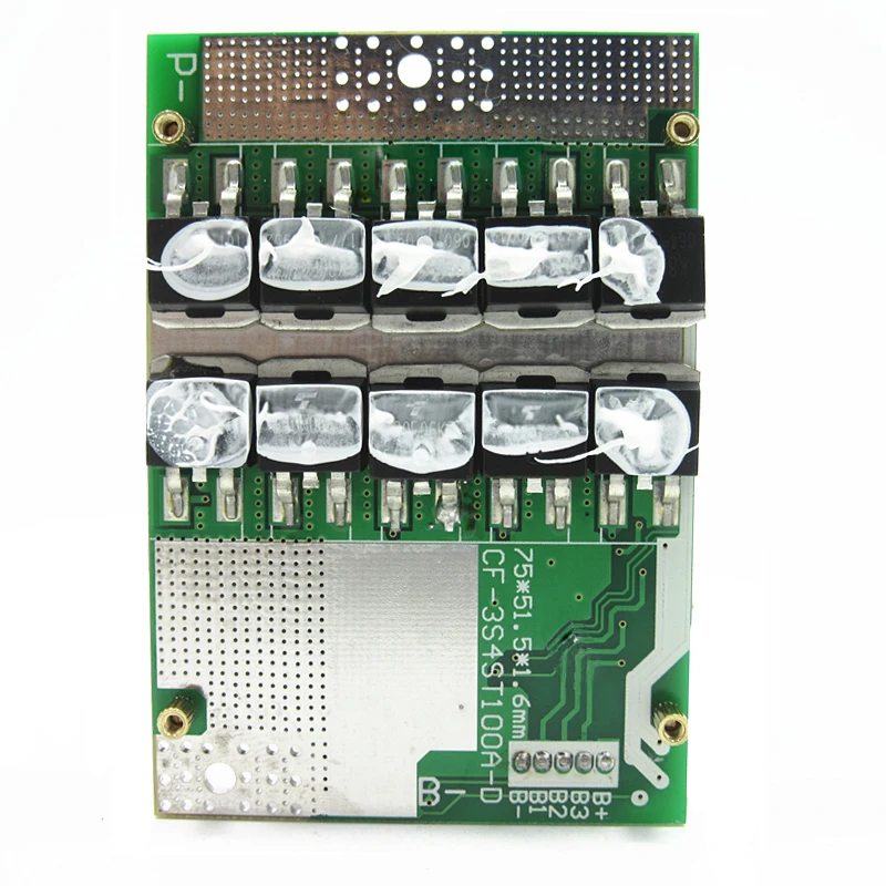 BMS 4S Lifepo4 50A 100A 18650 Батарейный блок литиевая Защитная плата 3,2 в 12 В с балансовым эквалайзером балансировочная плата общий порт