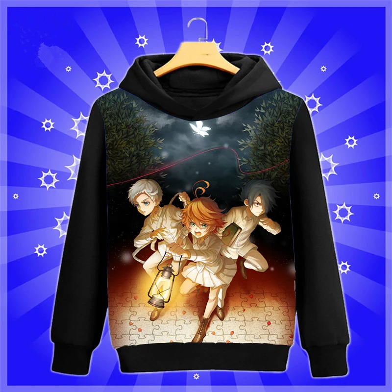 Аниме-Толстовка Manga The Promised Neverland Yakusoku no Neverland Norman cosplay Sweatshirt весна-осень мужские и женские пуловеры пальто