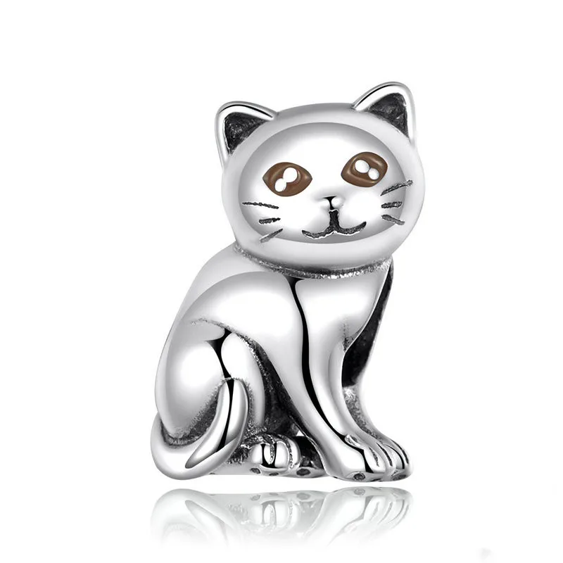 Inbeaut 925 серебро fit Pandora талисманы браслет Кот слон Единорог бусины Крест Аладдин лампа Бесконечная любовь талисман для девушки - Цвет: FSCC1305