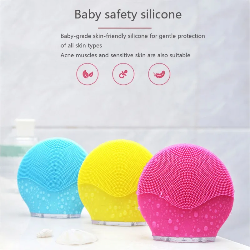  USB Rechargeable Facial Cleansing Brush High Frequency Vibration Anti Wrinkles Facial Device for Sk