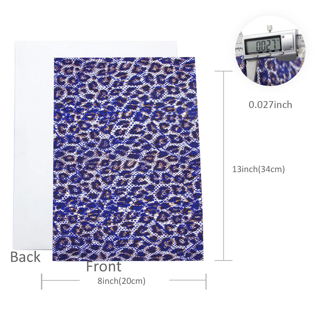 20*34cm Leopard Sliver Foil Litchi Synthetic Leather,DIY Handmade Materials For Making Handbag Crafts,1Yc6648