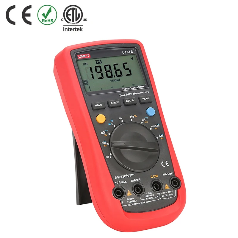 Цифровой Ручной Mutimeter Тестер DMM AC DC Вольт Ом Frq ut61e|uni-t ut-61e|digital mutimeterac dc tester |