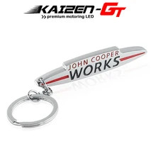 1 шт. 3D Серебряный Хром JCW для John Cooper работает брелок для ключей автомобиля держатель для ключей для Mini Cooper R56 R55 R60 R61 F55 F56 F60
