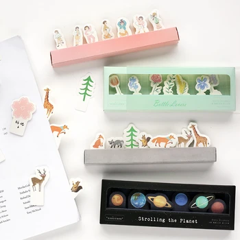 

SIXONE INS Cartoon Creative Animal Planet Sticky Notes Paper Cute Korea Student Kawaii Index Labels Stickers Memo Pad Stationery