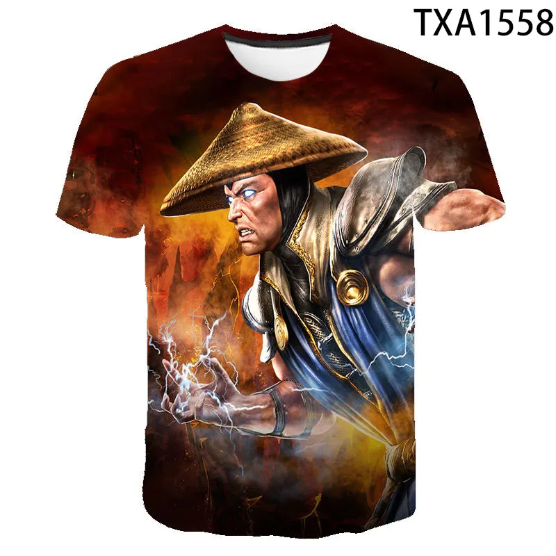 Fighting Game Mortal Kombat Men's T-Shirt 2021 Summer New Streetwear Children Tee Shirt MK Short Sleeve Women Top | Мужская одежда
